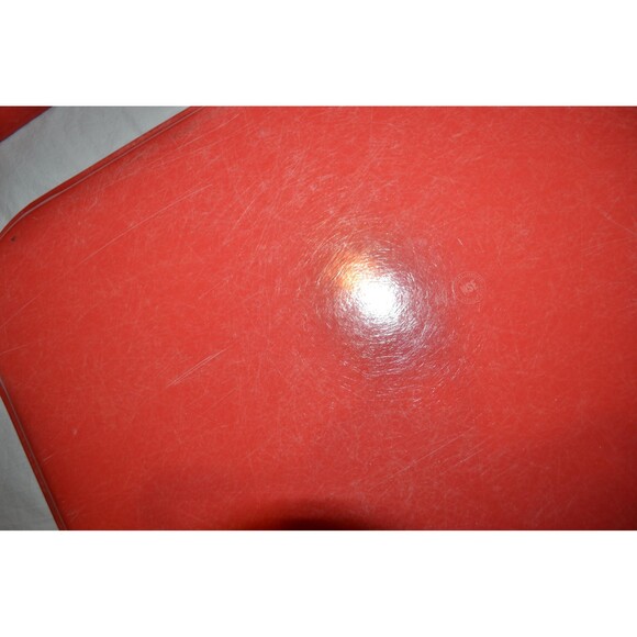 Vintage Trays 1950s Orange School Camp Restaurant Serving Fiberglass - Picture 5 of 6